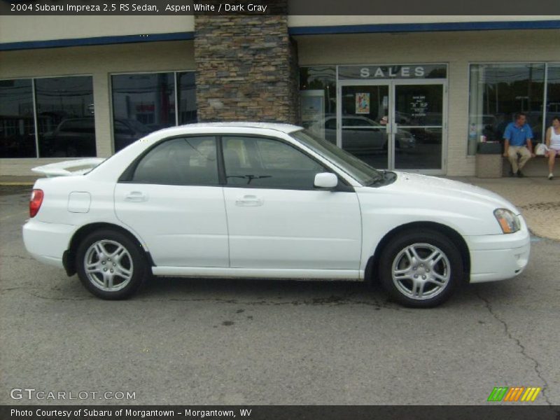 Aspen White / Dark Gray 2004 Subaru Impreza 2.5 RS Sedan