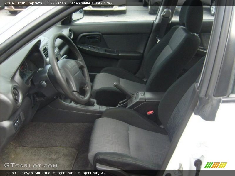 Aspen White / Dark Gray 2004 Subaru Impreza 2.5 RS Sedan