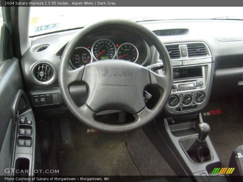 Aspen White / Dark Gray 2004 Subaru Impreza 2.5 RS Sedan