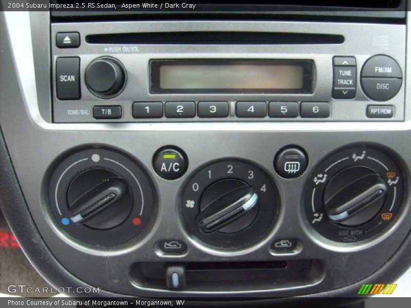 Aspen White / Dark Gray 2004 Subaru Impreza 2.5 RS Sedan