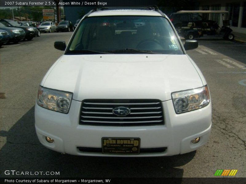 Aspen White / Desert Beige 2007 Subaru Forester 2.5 X