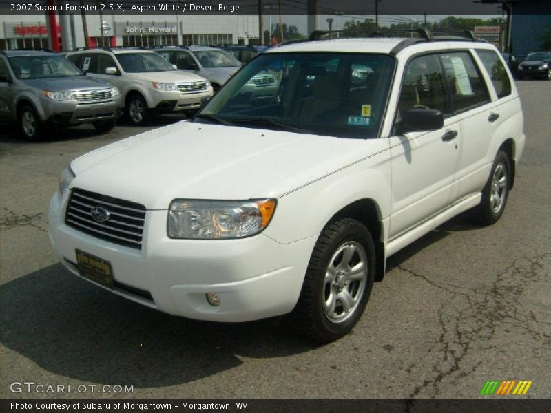 Aspen White / Desert Beige 2007 Subaru Forester 2.5 X