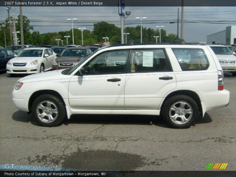 Aspen White / Desert Beige 2007 Subaru Forester 2.5 X