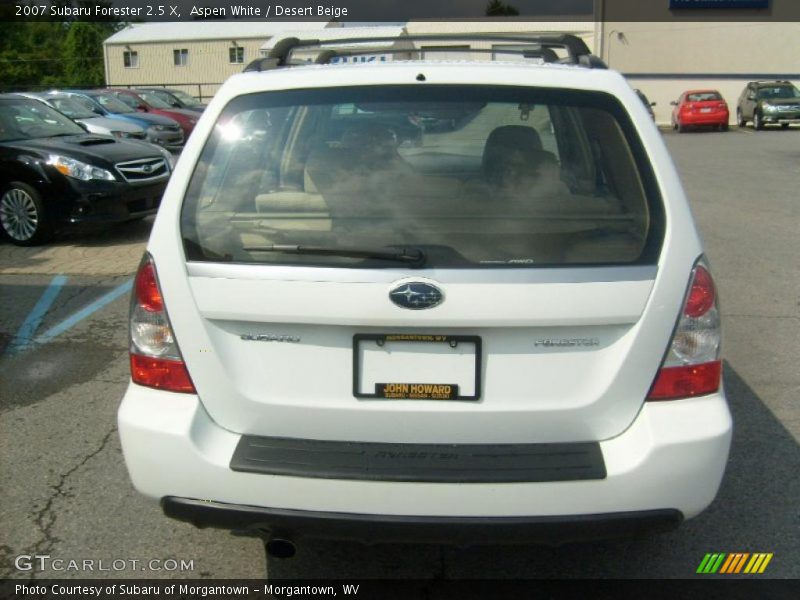 Aspen White / Desert Beige 2007 Subaru Forester 2.5 X