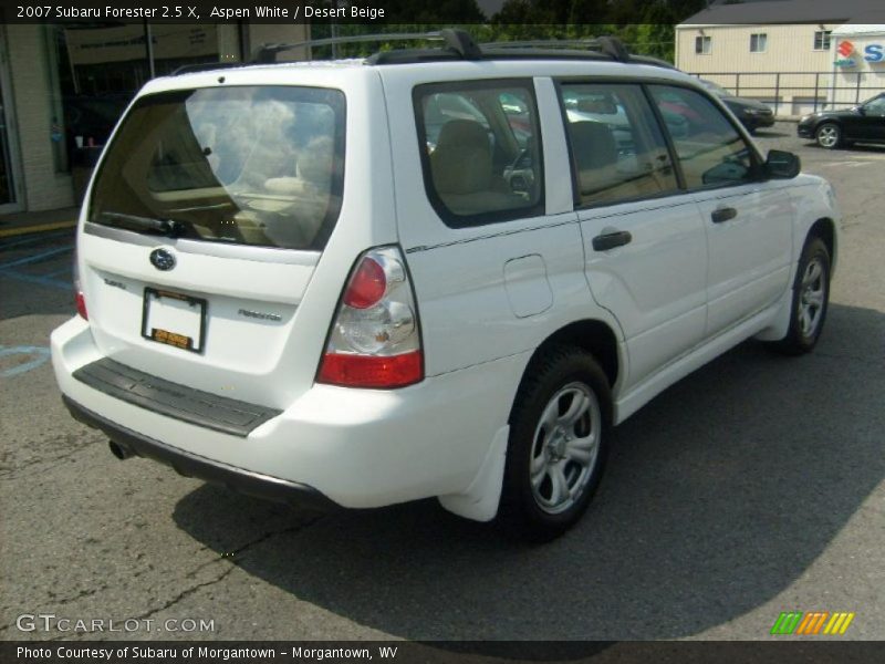 Aspen White / Desert Beige 2007 Subaru Forester 2.5 X