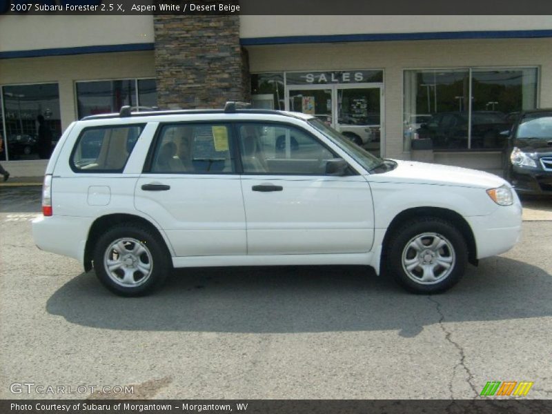 Aspen White / Desert Beige 2007 Subaru Forester 2.5 X