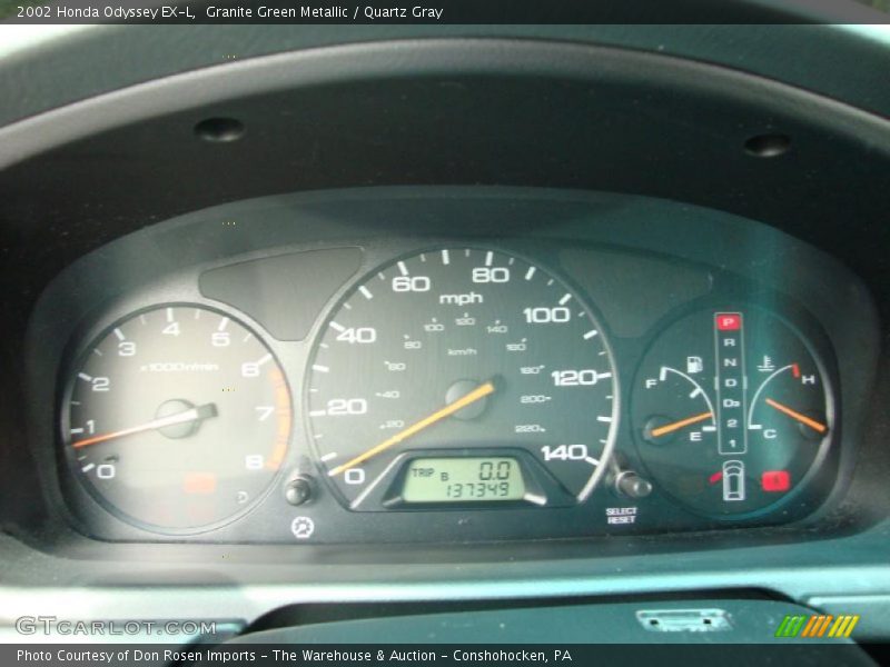 Granite Green Metallic / Quartz Gray 2002 Honda Odyssey EX-L