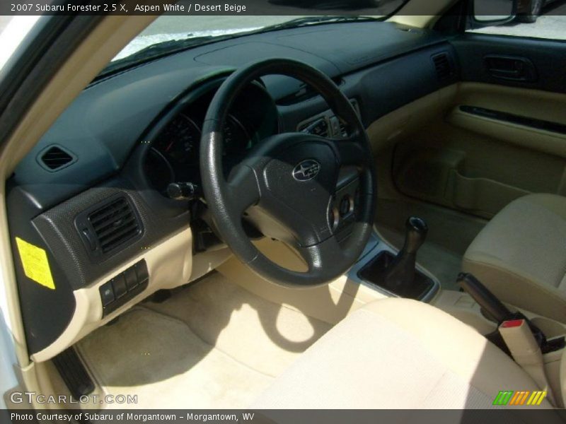 Aspen White / Desert Beige 2007 Subaru Forester 2.5 X
