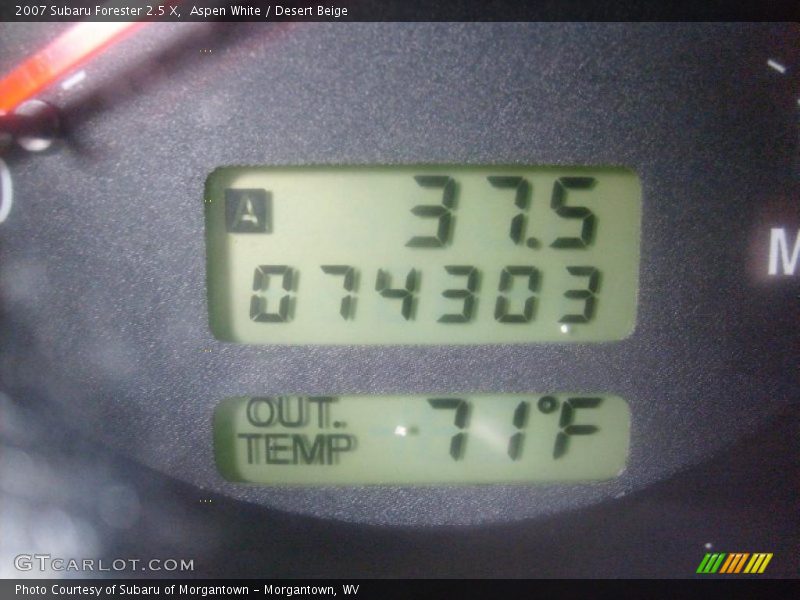 Aspen White / Desert Beige 2007 Subaru Forester 2.5 X