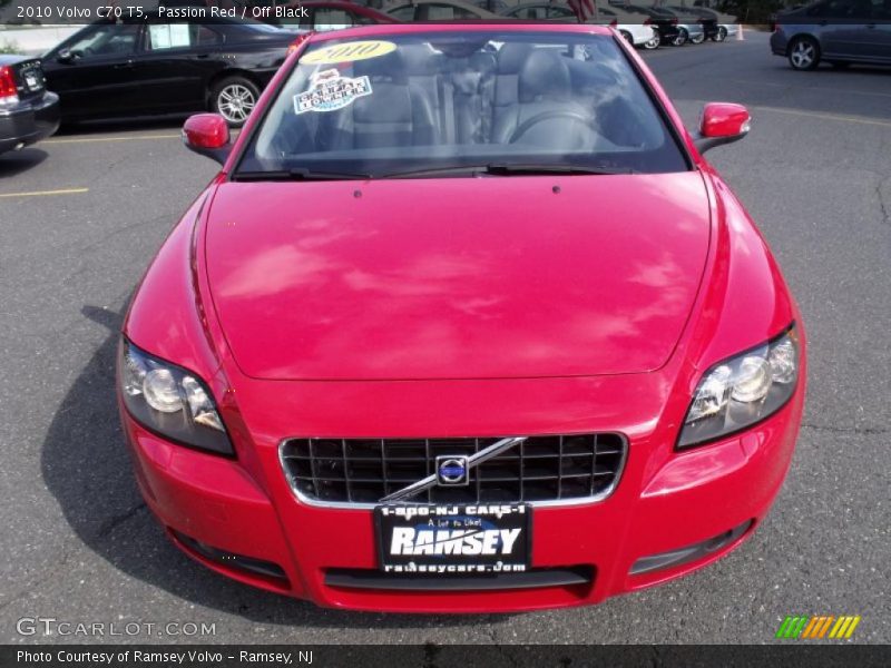 Passion Red / Off Black 2010 Volvo C70 T5