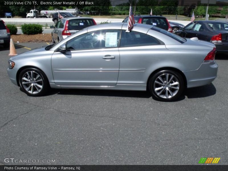 Electric Silver Metallic / Off Black 2010 Volvo C70 T5