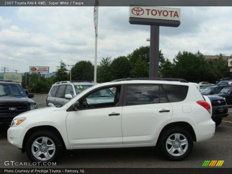 Super White / Taupe 2007 Toyota RAV4 4WD