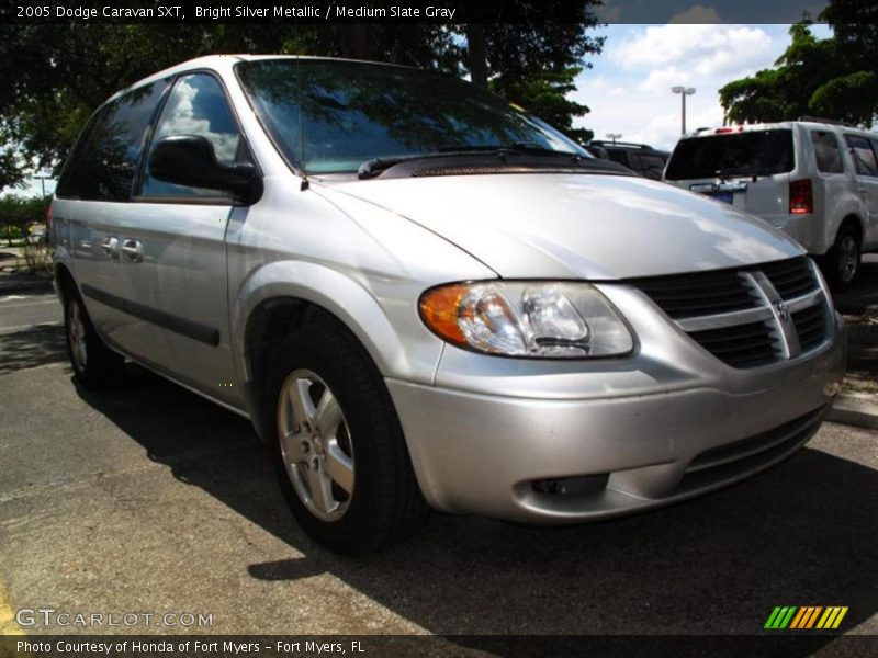 Bright Silver Metallic / Medium Slate Gray 2005 Dodge Caravan SXT