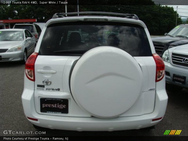 Super White / Taupe 2007 Toyota RAV4 4WD