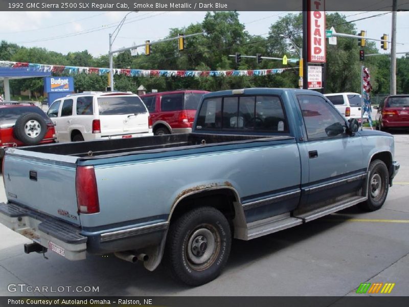 Smoke Blue Metallic / Dark Blue 1992 GMC Sierra 2500 SLX Regular Cab