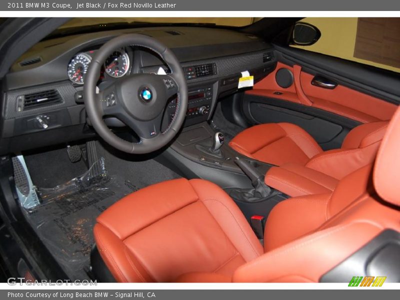 Jet Black / Fox Red Novillo Leather 2011 BMW M3 Coupe