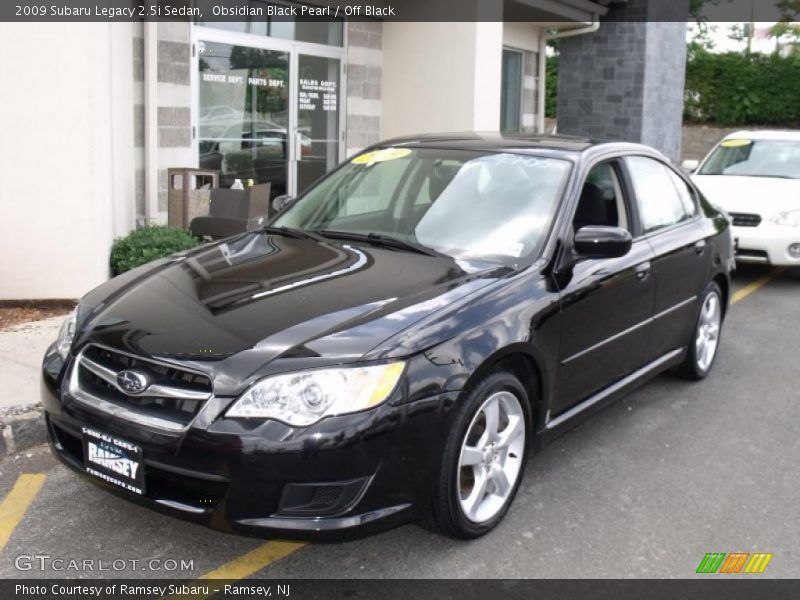 Obsidian Black Pearl / Off Black 2009 Subaru Legacy 2.5i Sedan