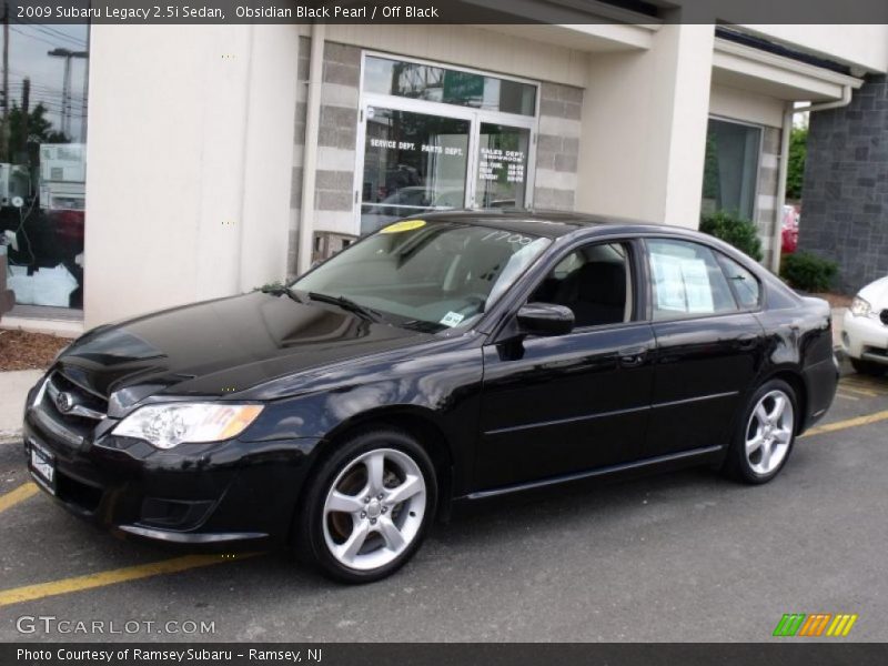 Obsidian Black Pearl / Off Black 2009 Subaru Legacy 2.5i Sedan