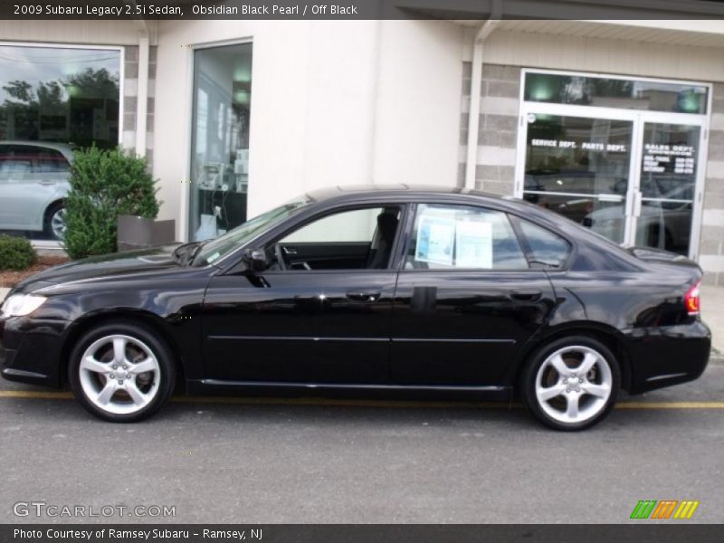 Obsidian Black Pearl / Off Black 2009 Subaru Legacy 2.5i Sedan