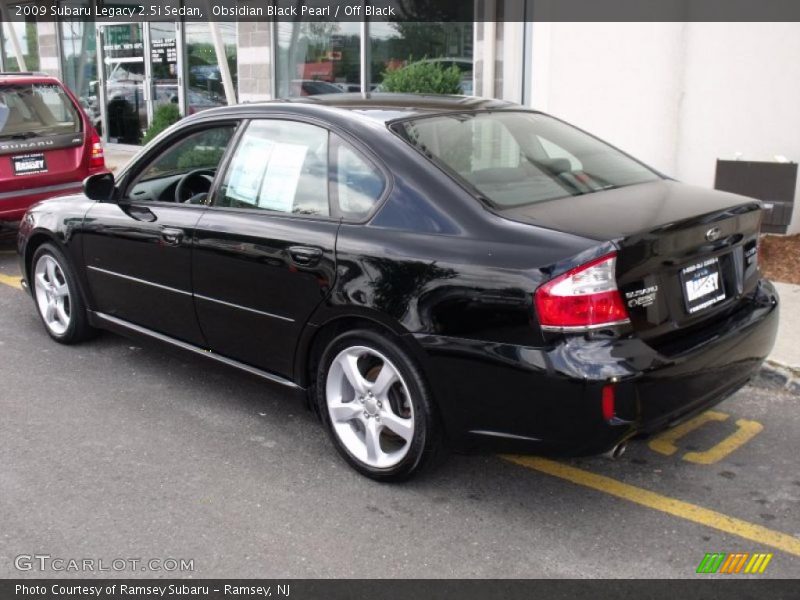 Obsidian Black Pearl / Off Black 2009 Subaru Legacy 2.5i Sedan