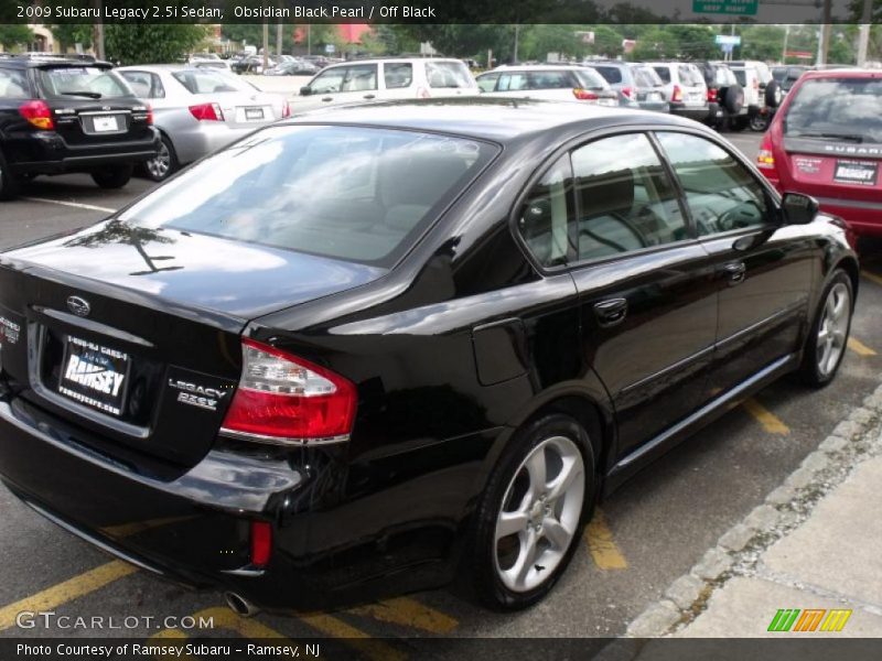 Obsidian Black Pearl / Off Black 2009 Subaru Legacy 2.5i Sedan