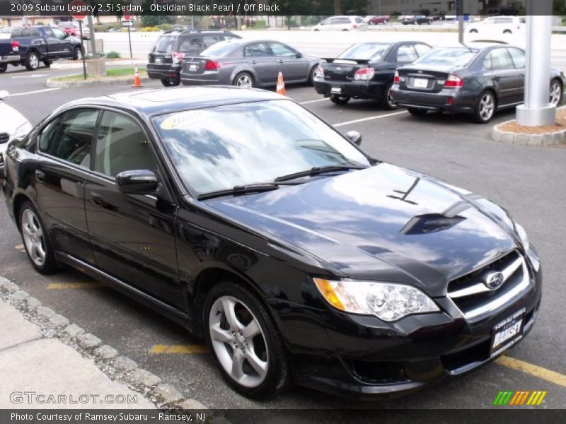 Obsidian Black Pearl / Off Black 2009 Subaru Legacy 2.5i Sedan