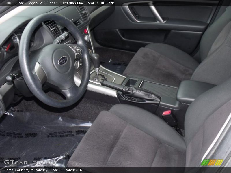 Obsidian Black Pearl / Off Black 2009 Subaru Legacy 2.5i Sedan