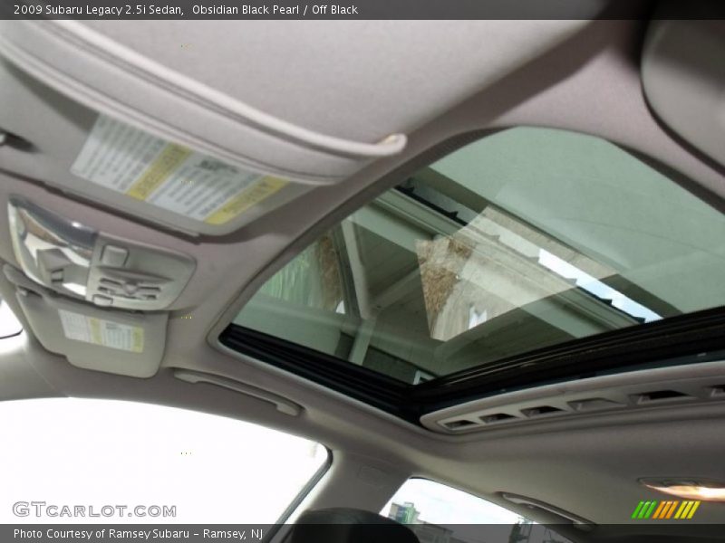 Obsidian Black Pearl / Off Black 2009 Subaru Legacy 2.5i Sedan