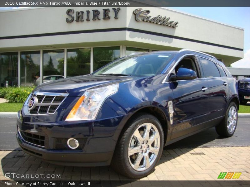 Imperial Blue / Titanium/Ebony 2010 Cadillac SRX 4 V6 Turbo AWD