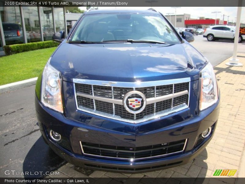 Imperial Blue / Titanium/Ebony 2010 Cadillac SRX 4 V6 Turbo AWD