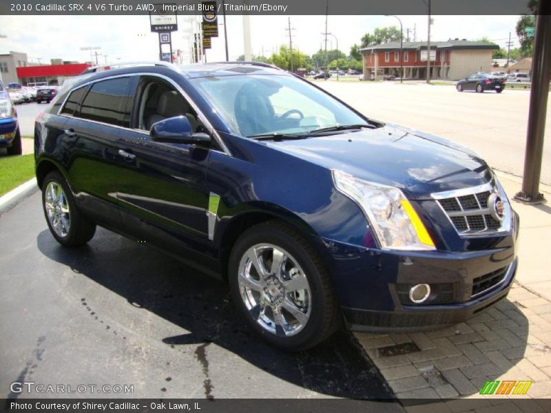 Imperial Blue / Titanium/Ebony 2010 Cadillac SRX 4 V6 Turbo AWD