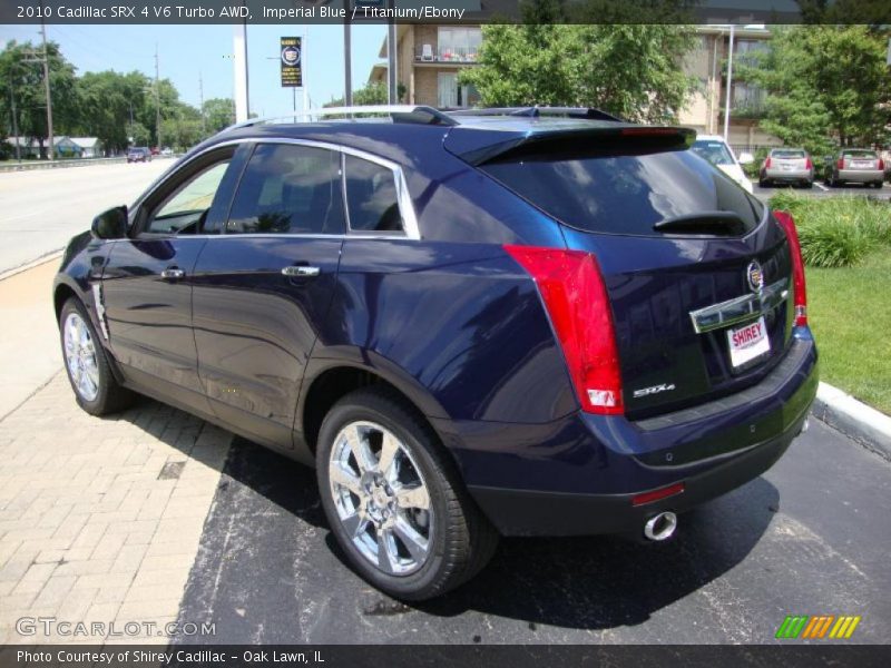 Imperial Blue / Titanium/Ebony 2010 Cadillac SRX 4 V6 Turbo AWD