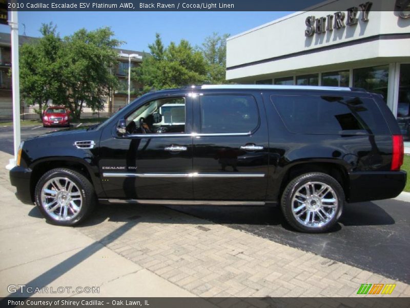 Black Raven / Cocoa/Light Linen 2010 Cadillac Escalade ESV Platinum AWD