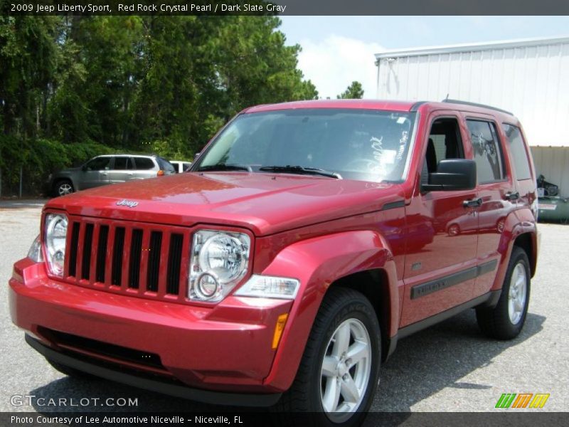 Red Rock Crystal Pearl / Dark Slate Gray 2009 Jeep Liberty Sport