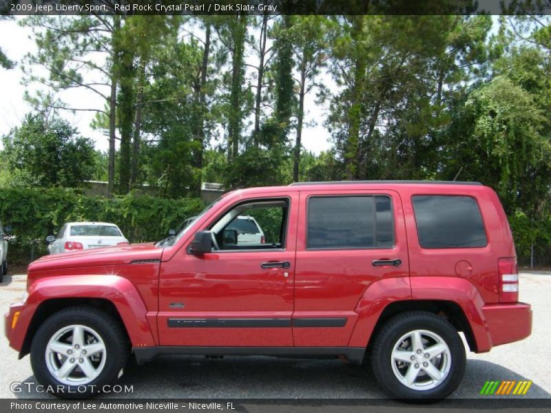 Red Rock Crystal Pearl / Dark Slate Gray 2009 Jeep Liberty Sport