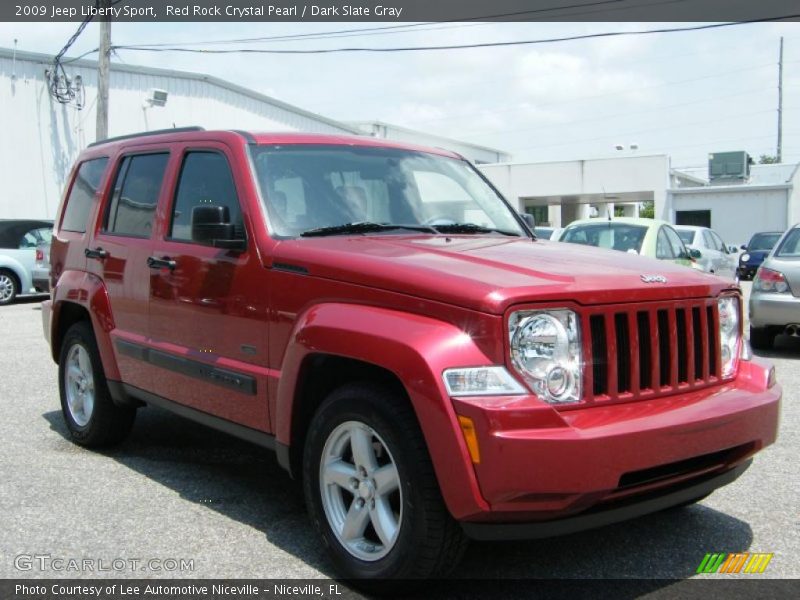 Red Rock Crystal Pearl / Dark Slate Gray 2009 Jeep Liberty Sport