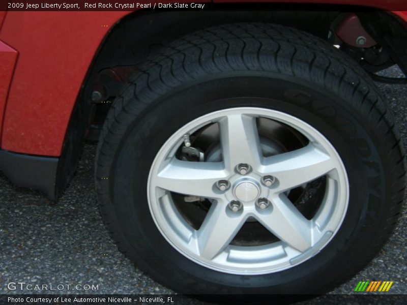 Red Rock Crystal Pearl / Dark Slate Gray 2009 Jeep Liberty Sport