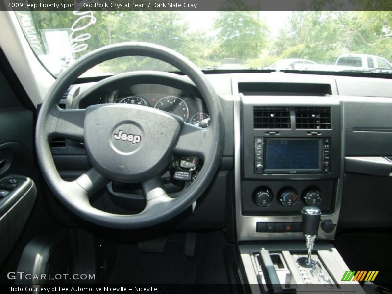 Red Rock Crystal Pearl / Dark Slate Gray 2009 Jeep Liberty Sport