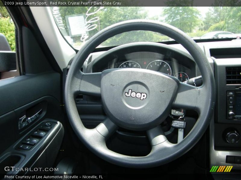 Red Rock Crystal Pearl / Dark Slate Gray 2009 Jeep Liberty Sport