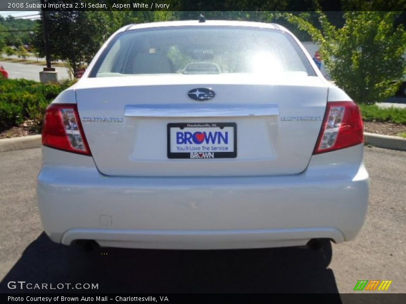 Aspen White / Ivory 2008 Subaru Impreza 2.5i Sedan