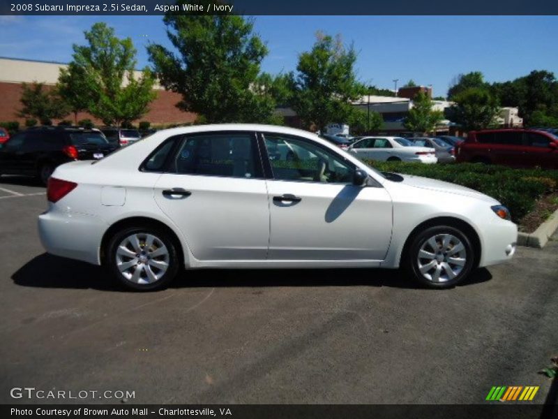 Aspen White / Ivory 2008 Subaru Impreza 2.5i Sedan