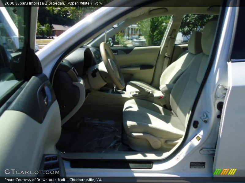 Aspen White / Ivory 2008 Subaru Impreza 2.5i Sedan