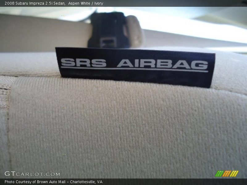 Aspen White / Ivory 2008 Subaru Impreza 2.5i Sedan
