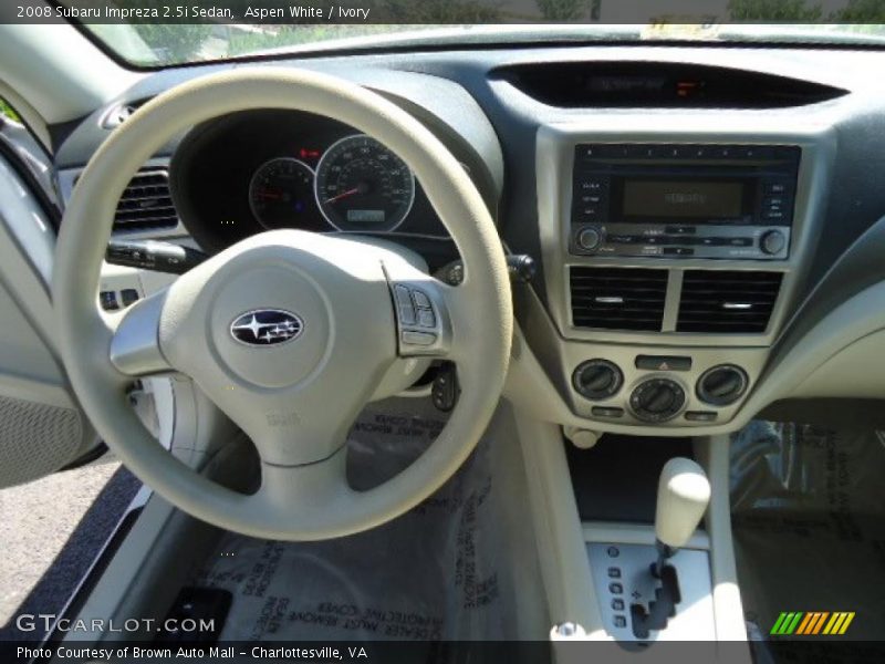 Aspen White / Ivory 2008 Subaru Impreza 2.5i Sedan