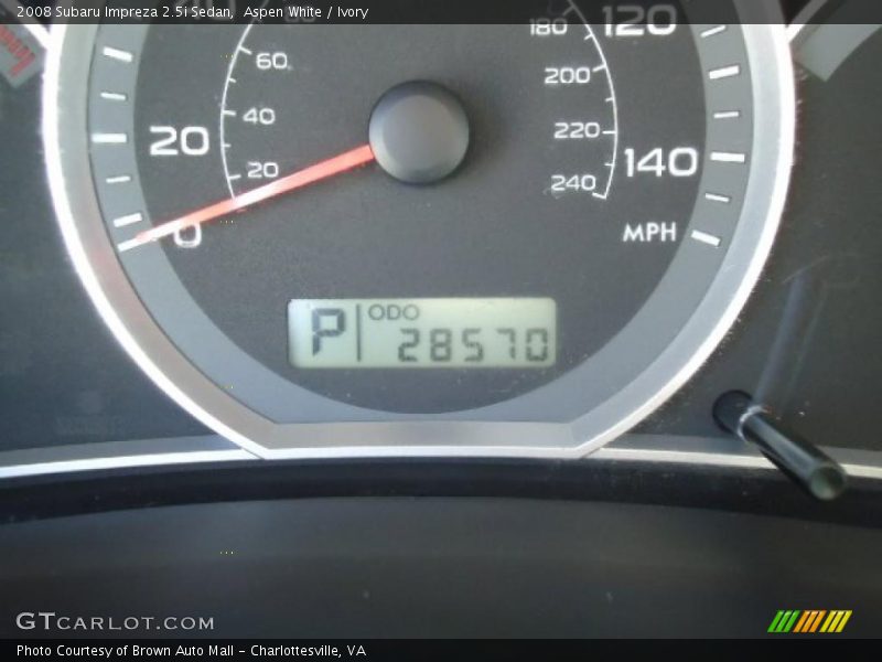 Aspen White / Ivory 2008 Subaru Impreza 2.5i Sedan