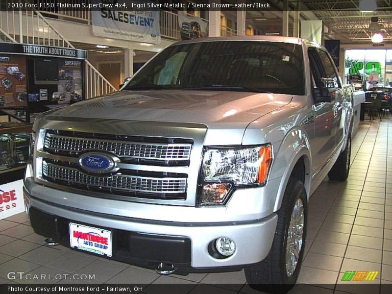 Ingot Silver Metallic / Sienna Brown Leather/Black 2010 Ford F150 Platinum SuperCrew 4x4