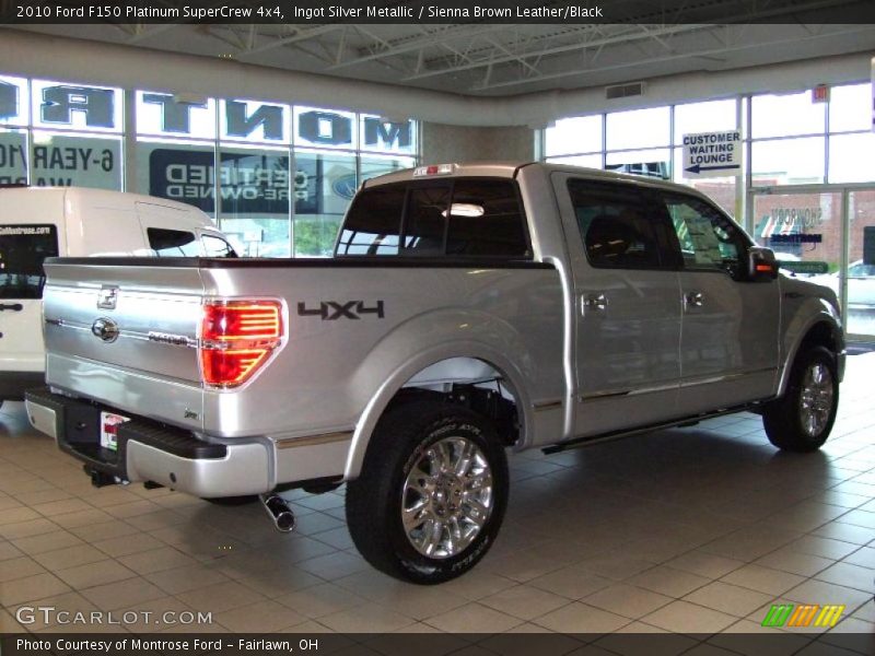 Ingot Silver Metallic / Sienna Brown Leather/Black 2010 Ford F150 Platinum SuperCrew 4x4