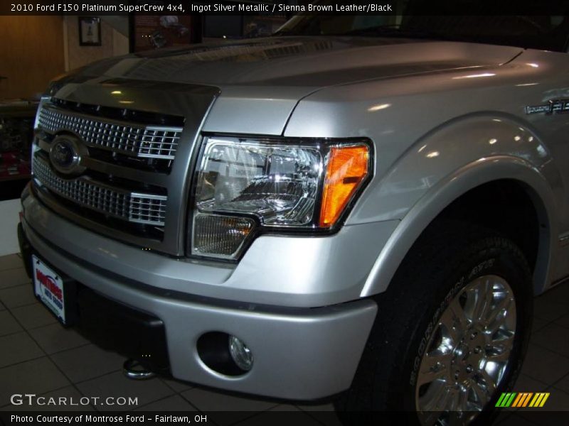 Ingot Silver Metallic / Sienna Brown Leather/Black 2010 Ford F150 Platinum SuperCrew 4x4
