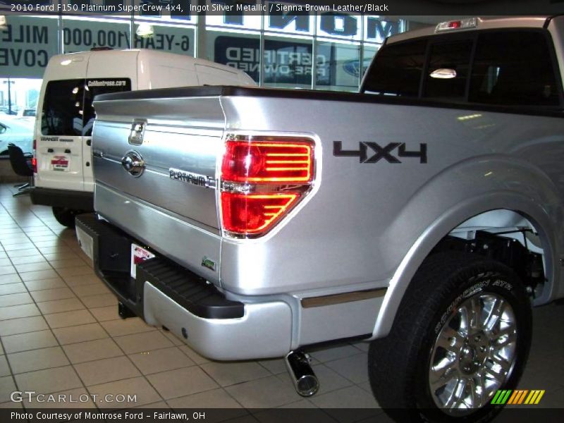 Ingot Silver Metallic / Sienna Brown Leather/Black 2010 Ford F150 Platinum SuperCrew 4x4