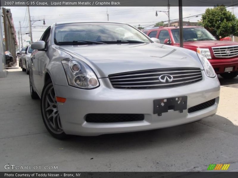 Liquid Platinum Metallic / Graphite Black 2007 Infiniti G 35 Coupe